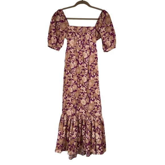 Favorite Daughter | NWT The Mirka Floral Open Back Peasant Fall Maxi Dress 0 - Picture 3 of 15